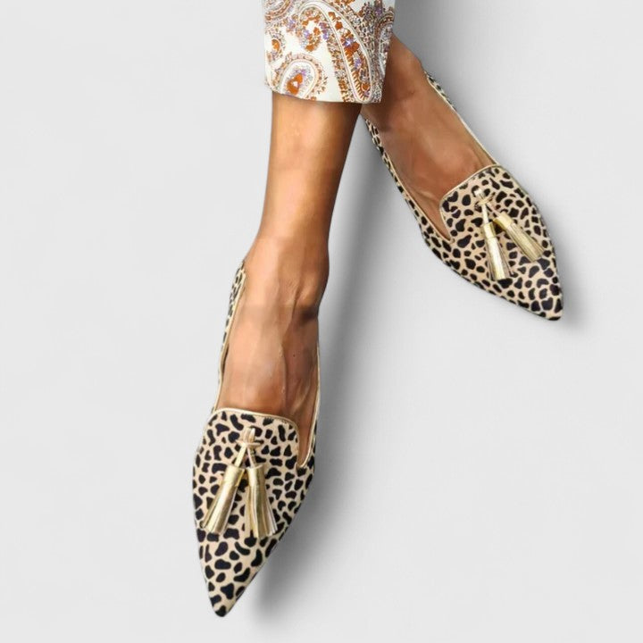 Women's Classic Comfort Loafers in Pink and Gold