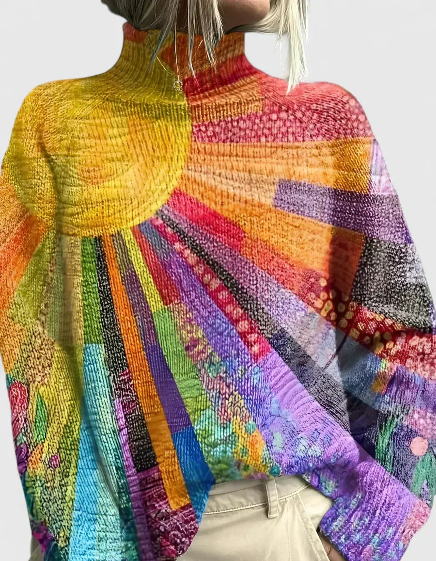 Women's Comfortable Multicolored Sweater