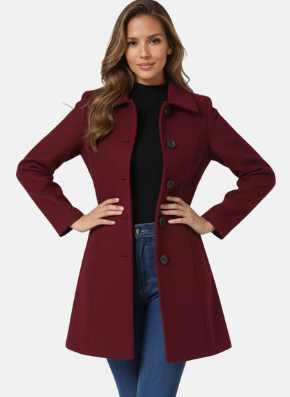 Women's Single Breasted Winter Trench Coat