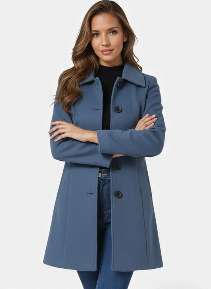 Women's Single Breasted Winter Trench Coat