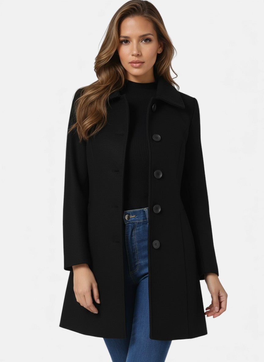 Women's Single Breasted Winter Trench Coat