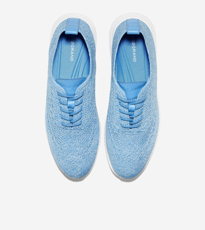 Women's Wingtip Oxford Shoes in Azure Blue