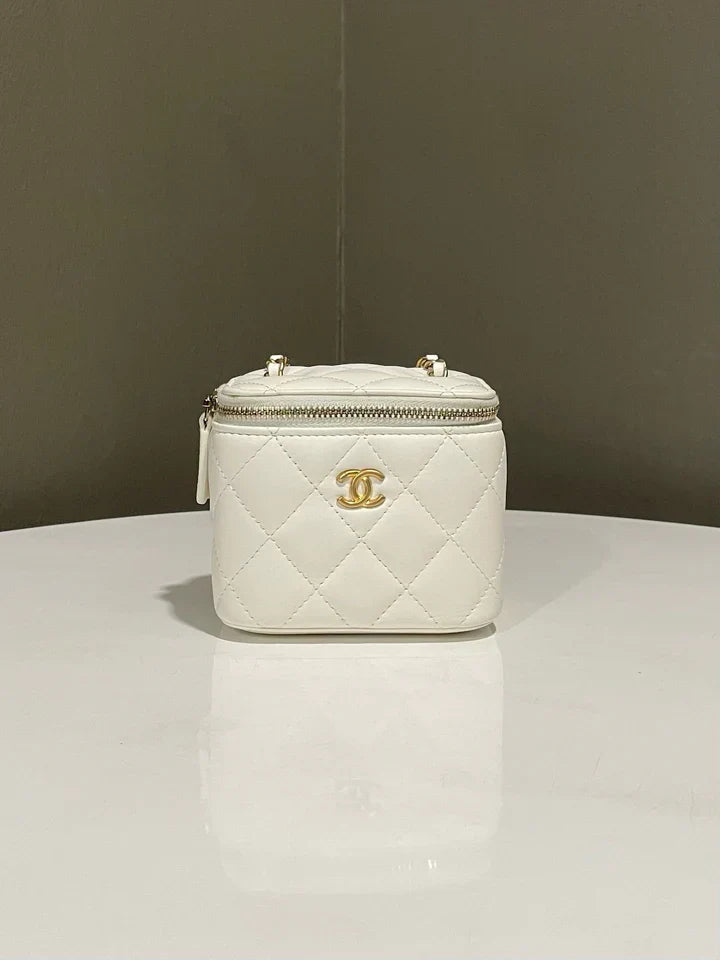 Chanel Quilted Pearl Crush Mini Vanity Cube
