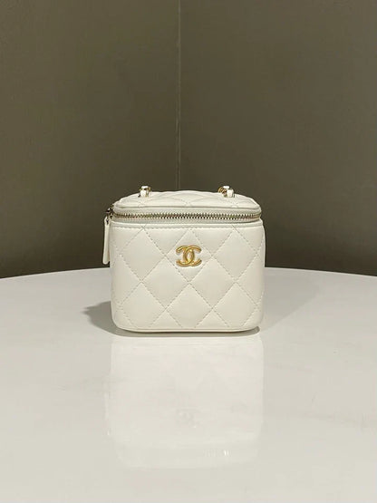 Chanel Quilted Pearl Crush Mini Vanity Cube