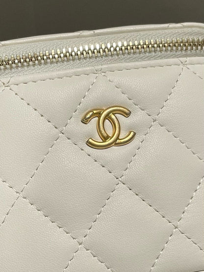 Chanel Quilted Pearl Crush Mini Vanity Cube