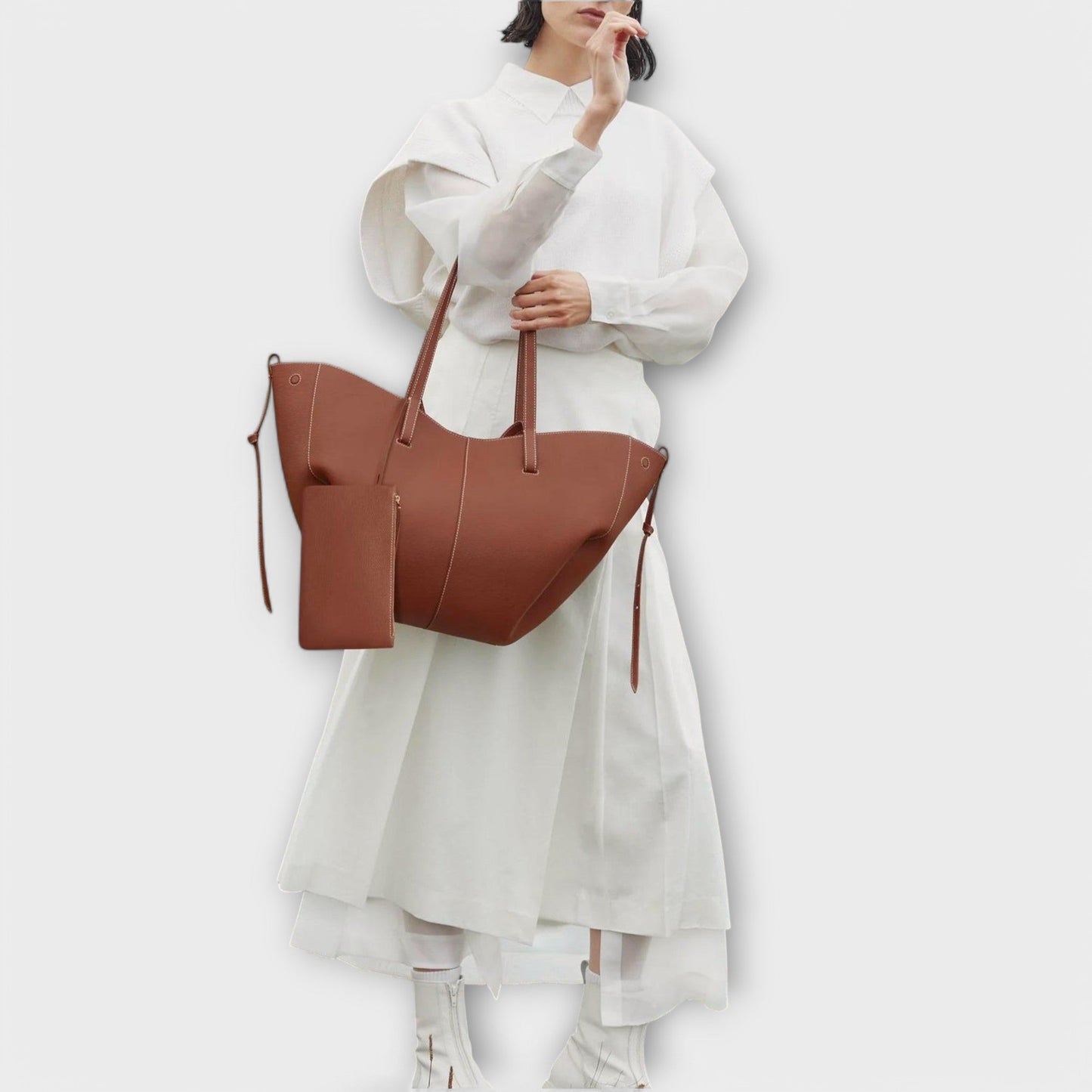 Women's Neutral Tone Shoulder Bag