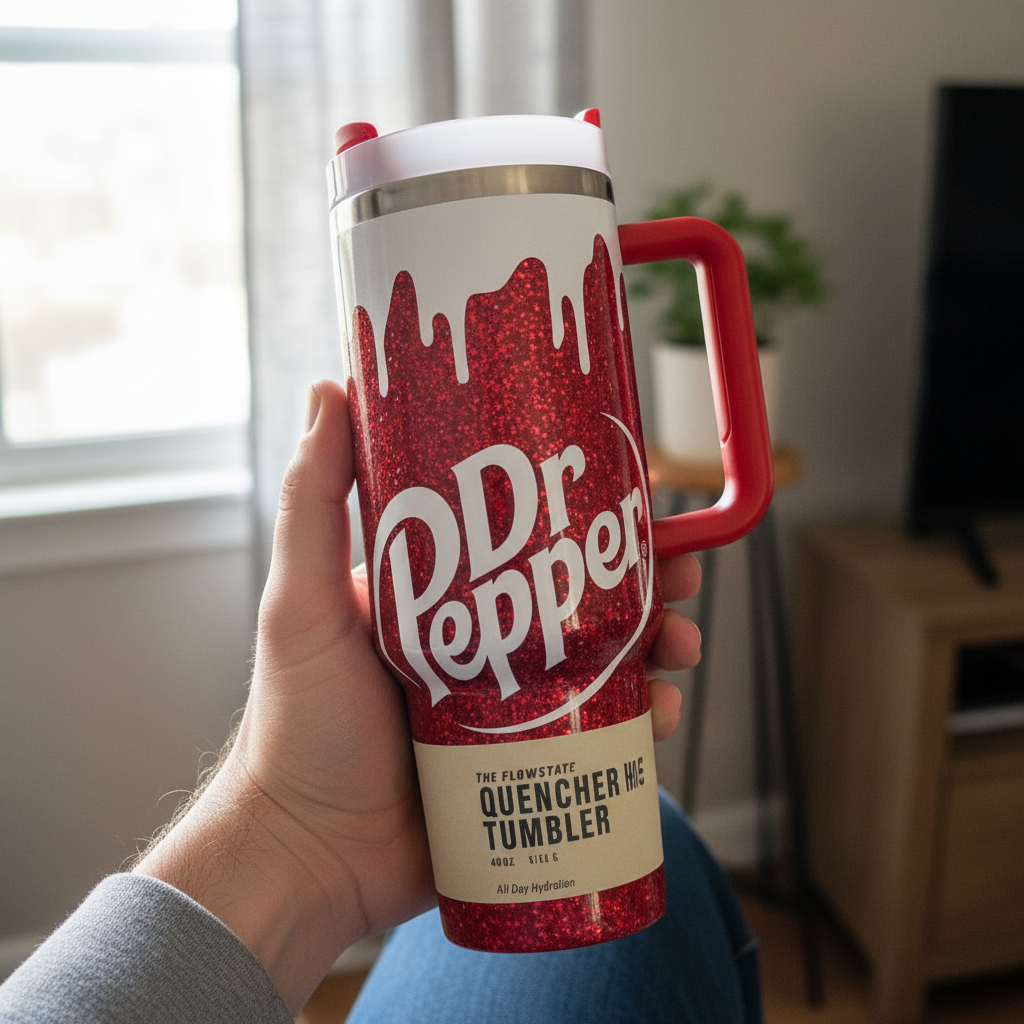 Dr Pepper Themed 40oz Tumbler