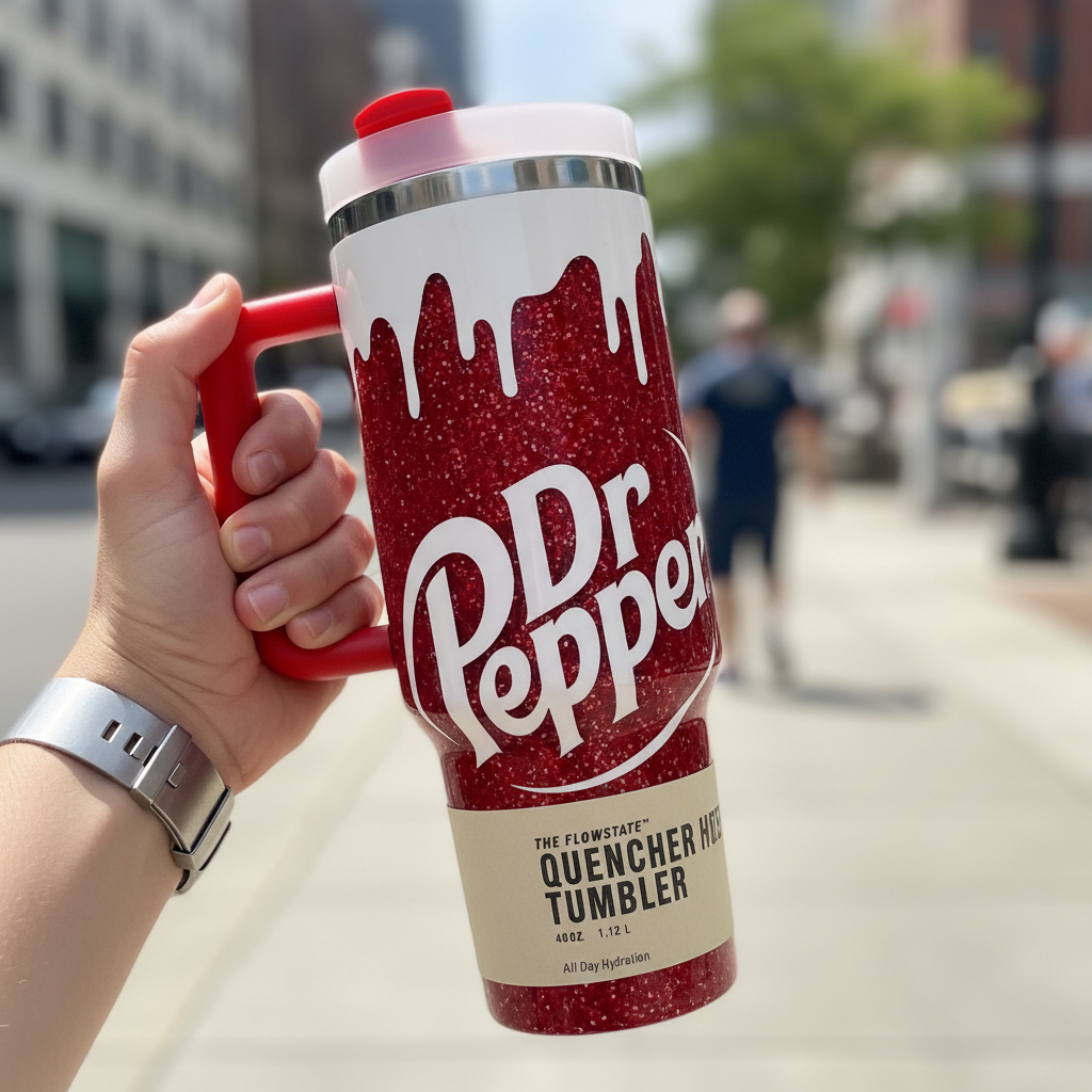 Dr Pepper Themed 40oz Tumbler