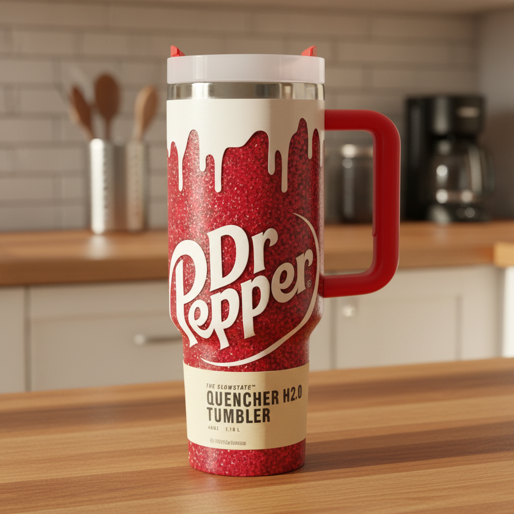 Dr Pepper Themed 40oz Tumbler