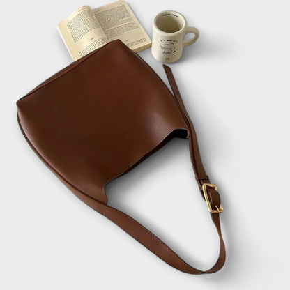 Women's Leather Shoulder Bag in Brown or Black