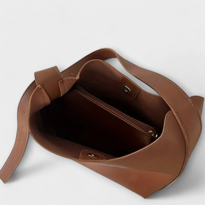Women's Leather Shoulder Bag in Brown or Black