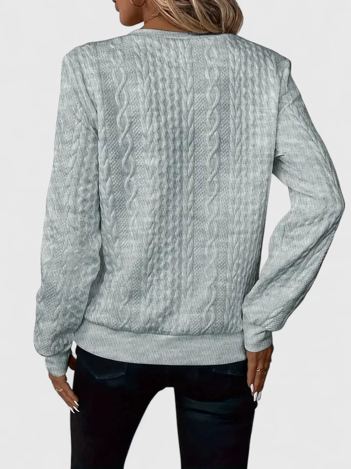 Women's Comfortable Sweater in White, Gray or Black