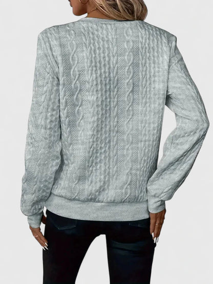 Women's Comfortable Sweater in White, Gray or Black