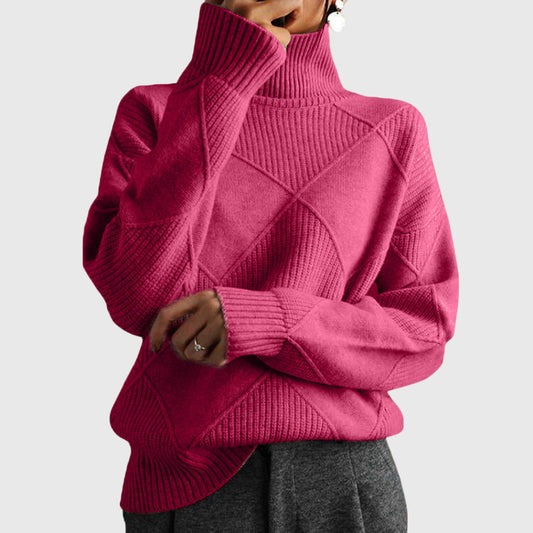 Women's Turtleneck Sweater in Seven Colors