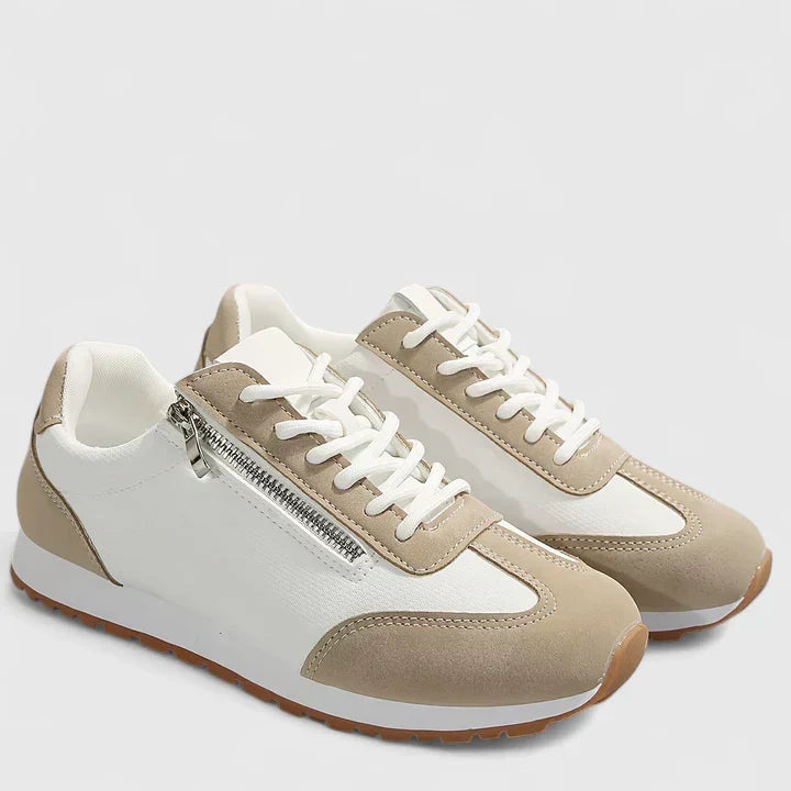 Women's Comfort Shoes in Beige, White and Gray
