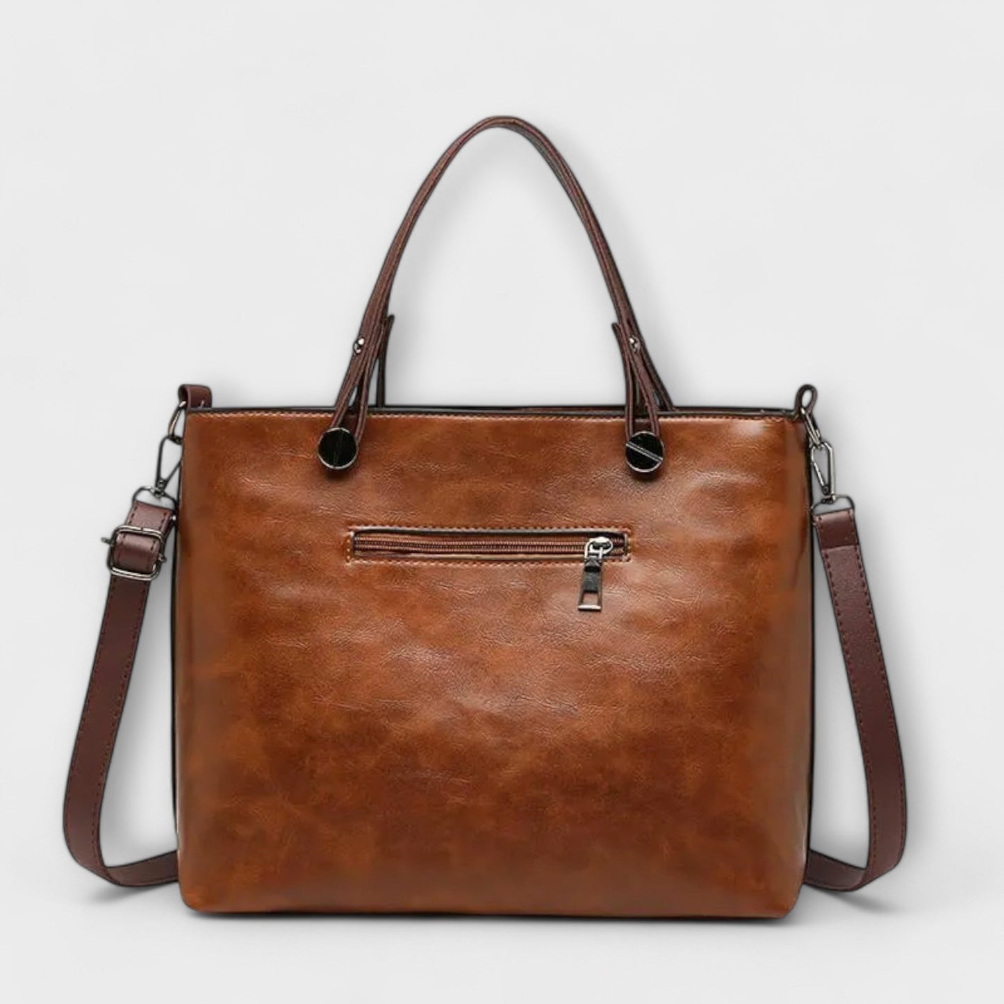 Women's Elegant Leather Bag in Brown, Black or Gray