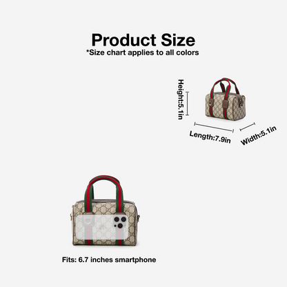 Gucci Mini GG Handbag - Beige and dark brown