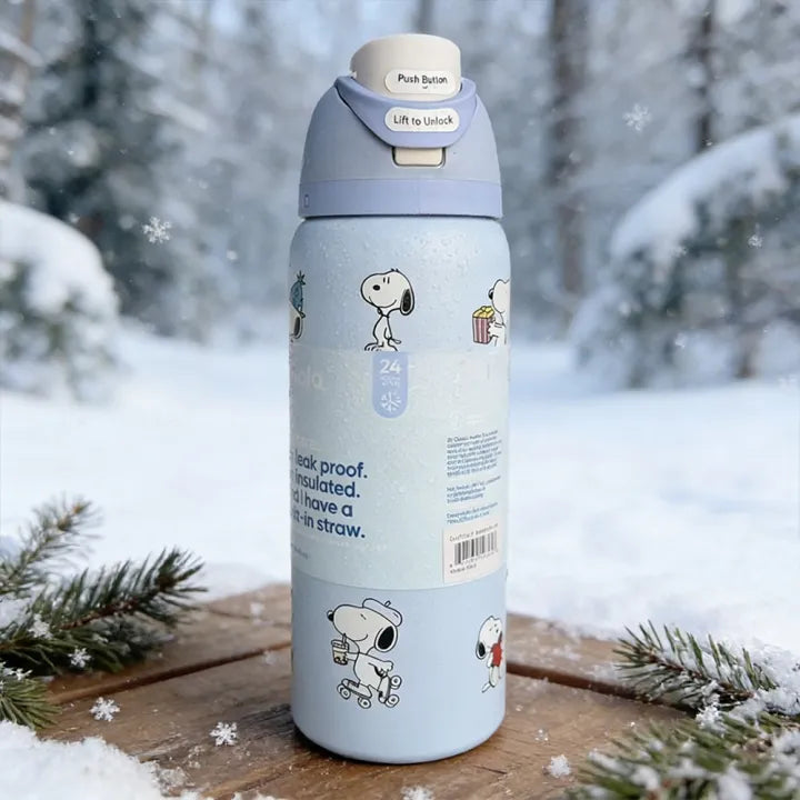Playful Snoopy Water Bottle 24oz