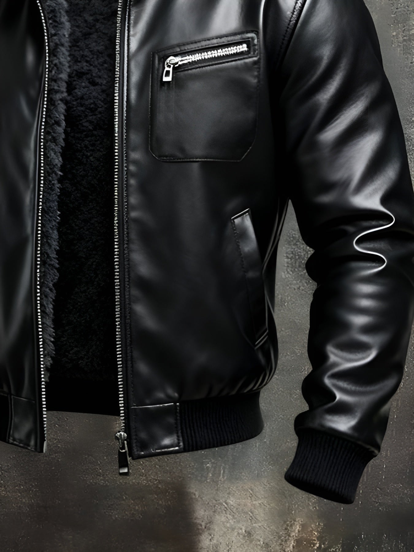 VANHOUTEN™ | BLACK LEATHER JACKET