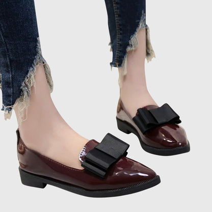 Women's Comfort Loafers in Red and Black