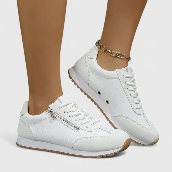 Women's Comfort Shoes in Beige, White and Gray