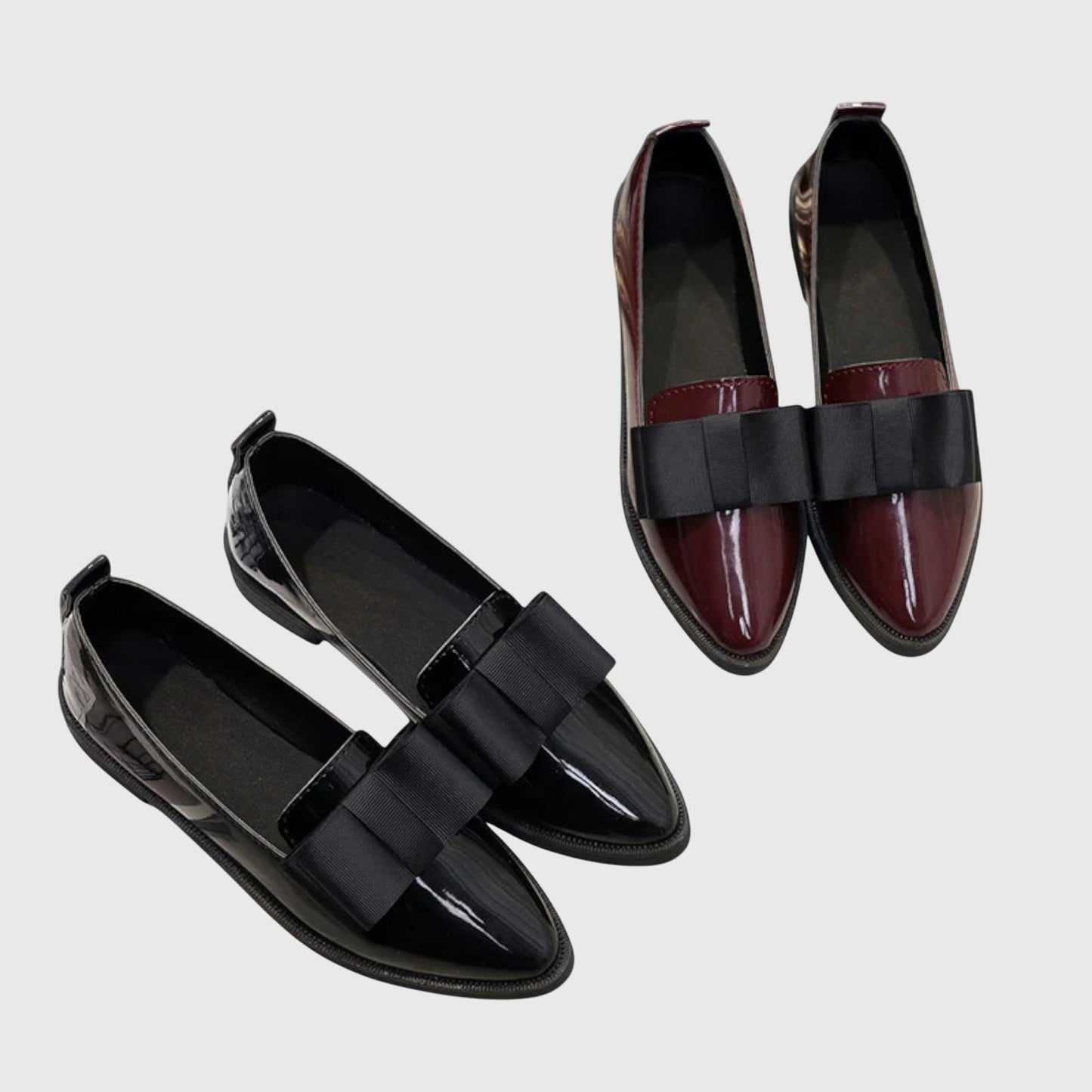 Women's Comfort Loafers in Red and Black