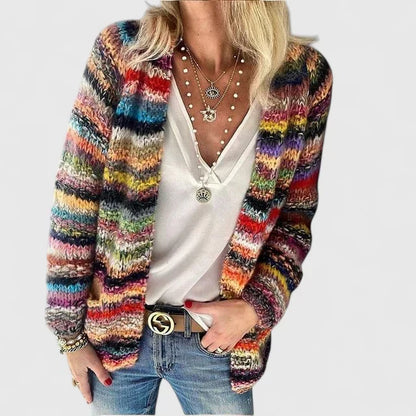Women's Comfortable Cardigan in Red or Blue