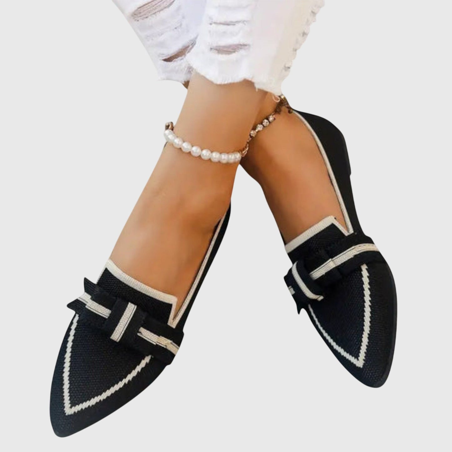 Women's Comfy Shoes in Black, Royal Blue and White