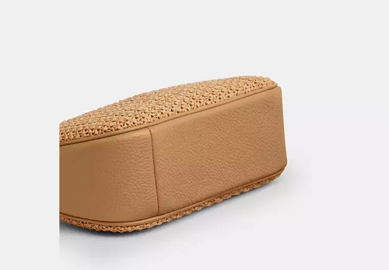 Coach - Straw Teri Shoulder Bag With Charm