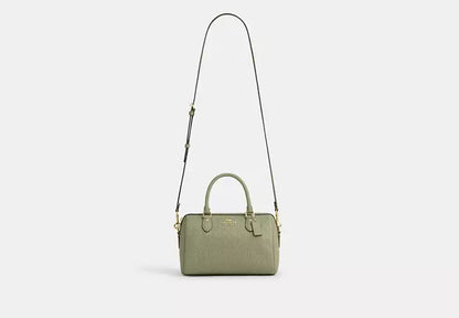 Coach Rowan Satchel Bag In Signature Pistachio