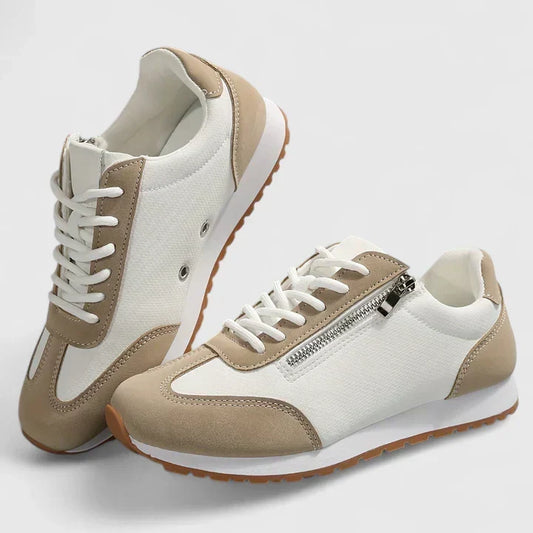 Women's Comfort Shoes in Beige, White and Gray