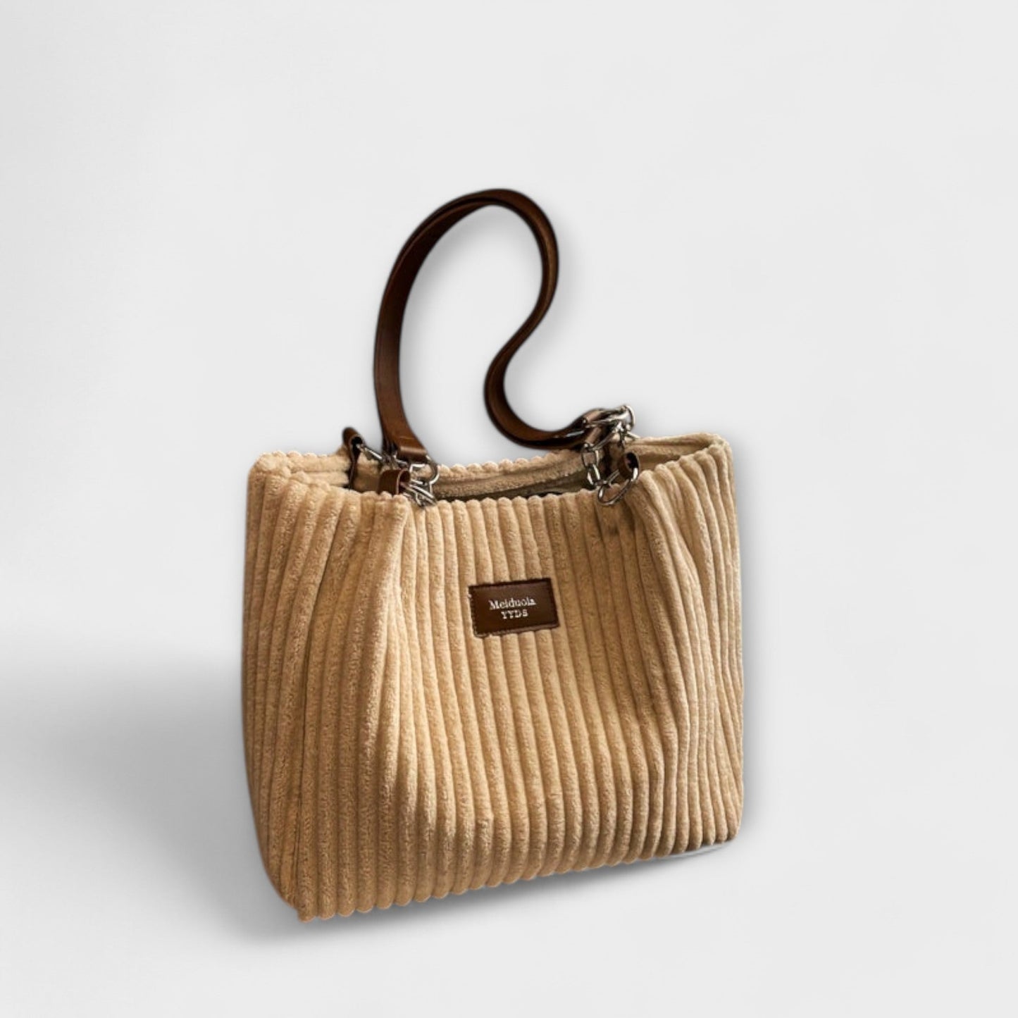Women's Soft Cord Shoulder Bag