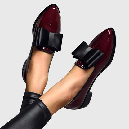 Women's Comfort Loafers in Red and Black