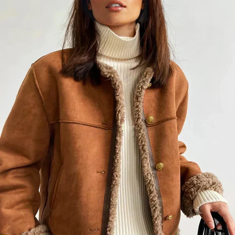 Carla| WARM AND REFINED LEATHER JACKET