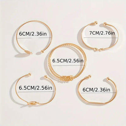 Elegance Knot Bracelet Set | Gold