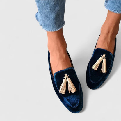 Women's Elegant Blue Loafers, US Sizes 5-12