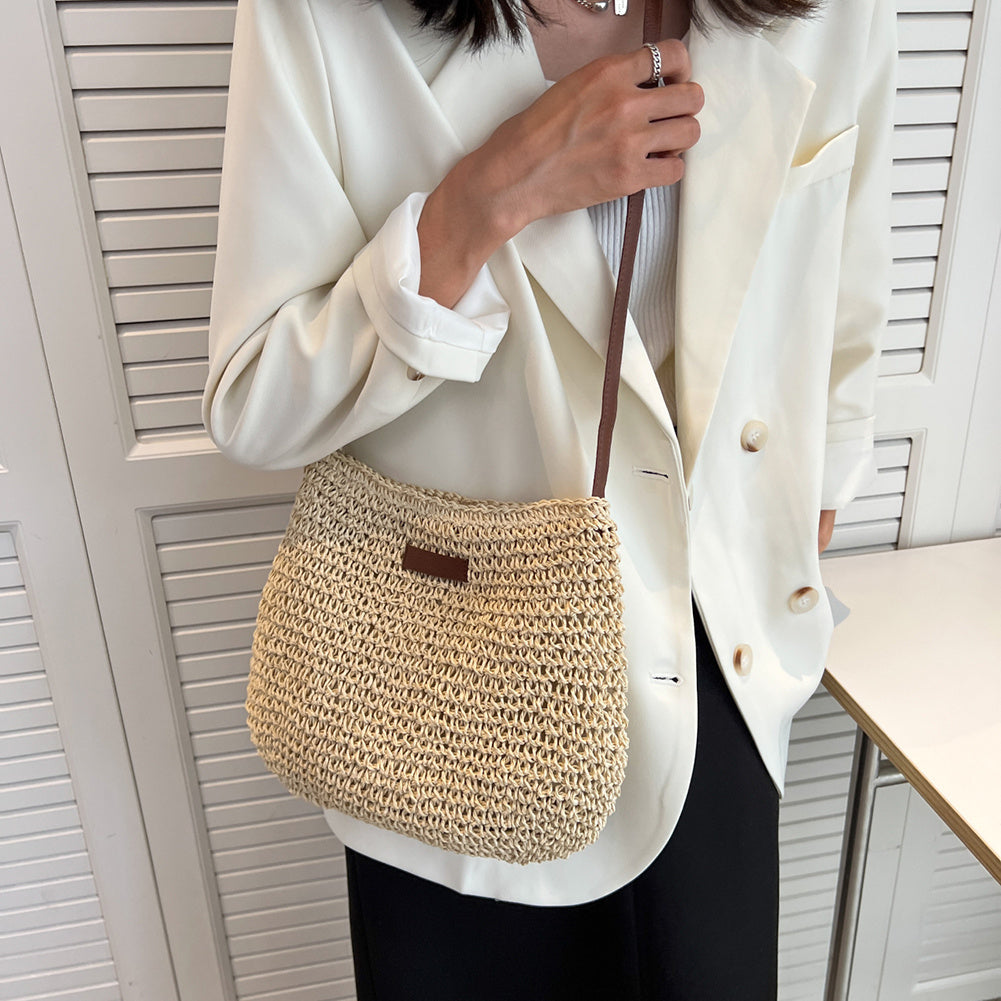Women's Everyday Shoulder Bag in Beige or Brown