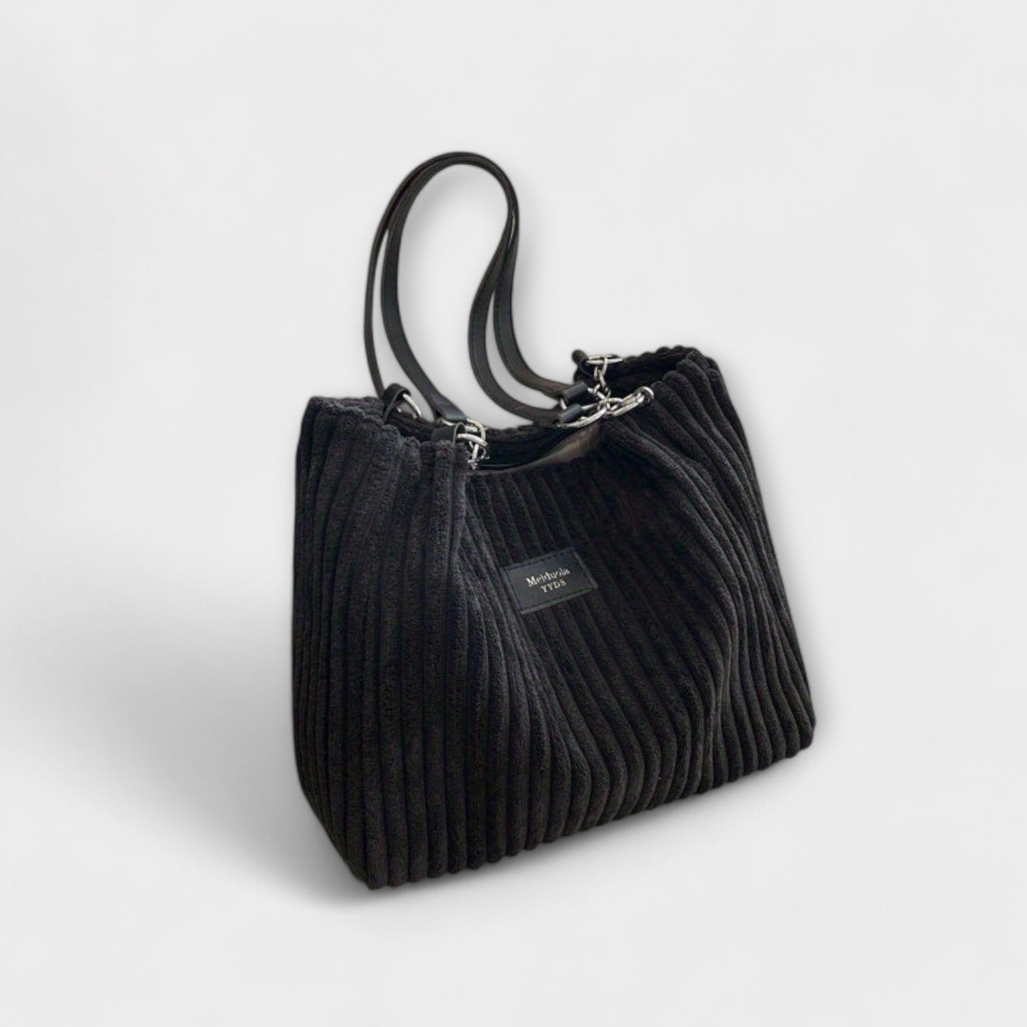 Women's Soft Cord Shoulder Bag
