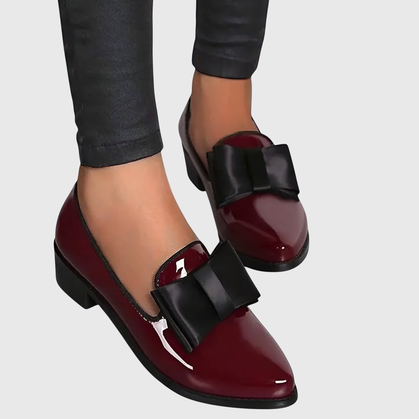 Women's Comfort Loafers in Red and Black