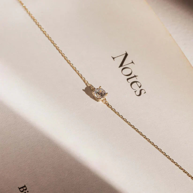 Moissanite Stone Bracelet Cléa | Gold