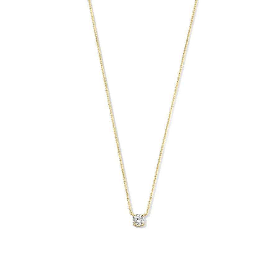 Cléa Necklace with Moissanite | Gold