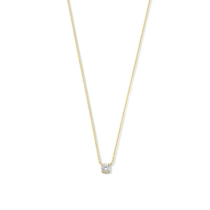 Cléa Necklace with Moissanite | Gold