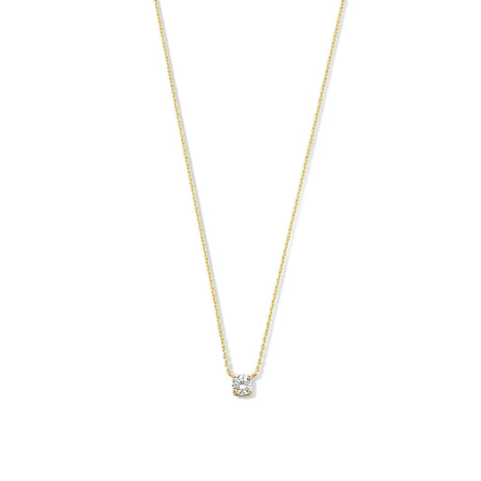 Cléa Necklace with Moissanite | Gold