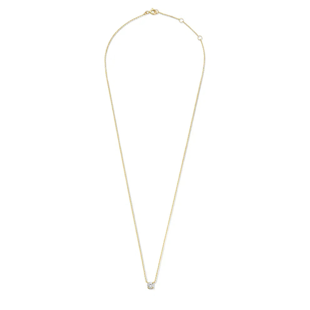 Cléa Necklace with Moissanite | Gold