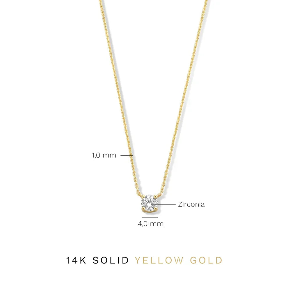 Cléa Necklace with Moissanite | Gold