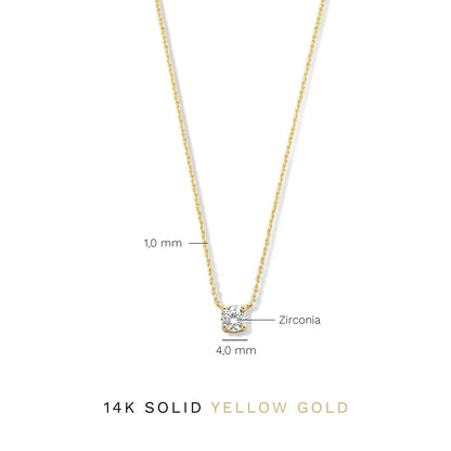 Cléa Necklace with Moissanite | Gold