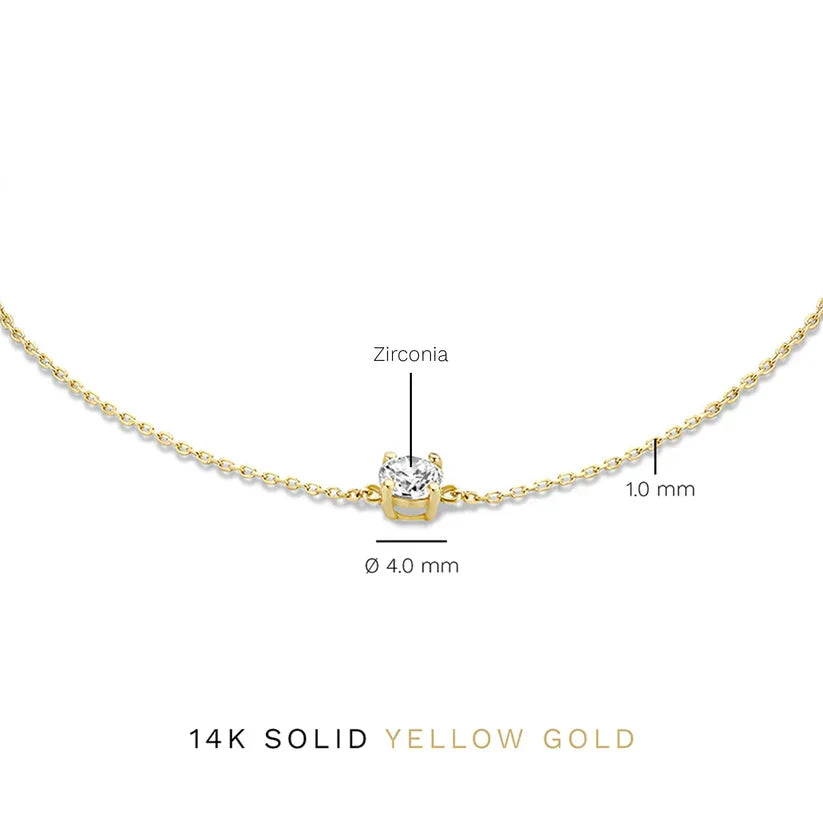 Moissanite Stone Bracelet Cléa | Gold