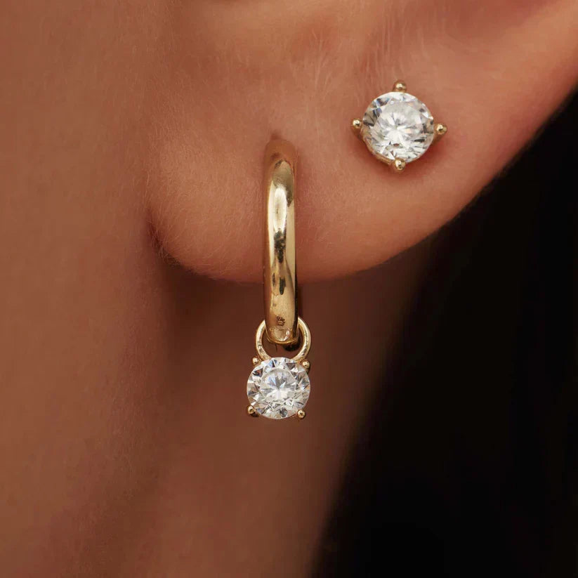 Larmes de Lune Stone Earrings | Gold