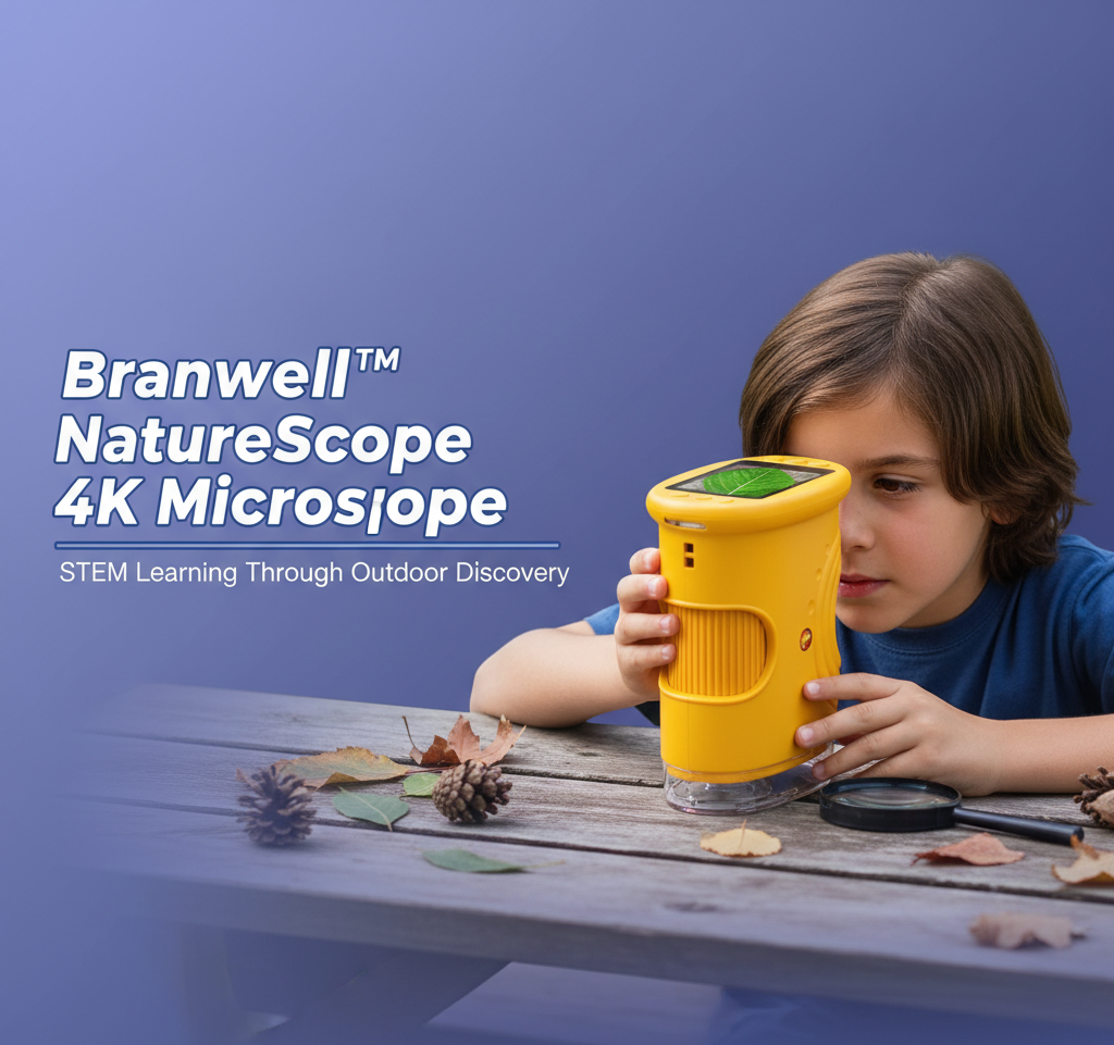 Branwell™ NatureScope 4K Microscope – STEM Learning Through Outdoor Discovery