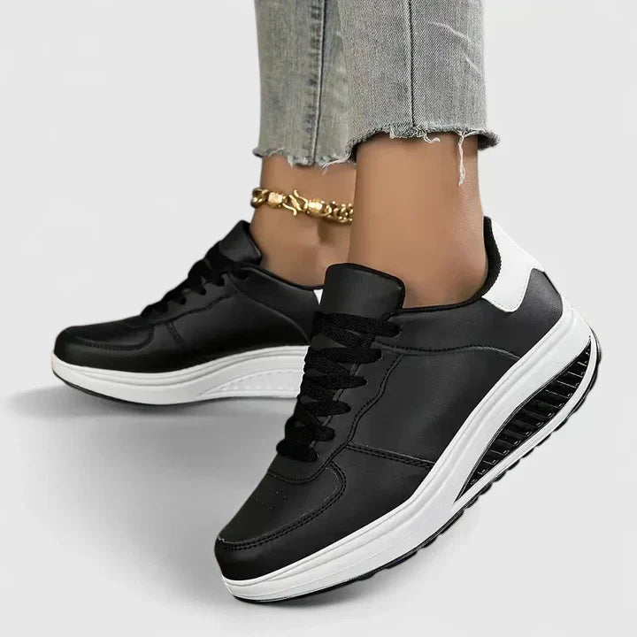 Women's Comfort Sneakers in Black and White Tones